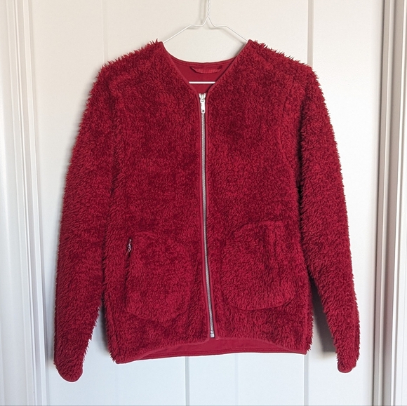 Lululemon Oh So Sherpa Red Full Zip Jacket sz 2 - Picture 2 of 8